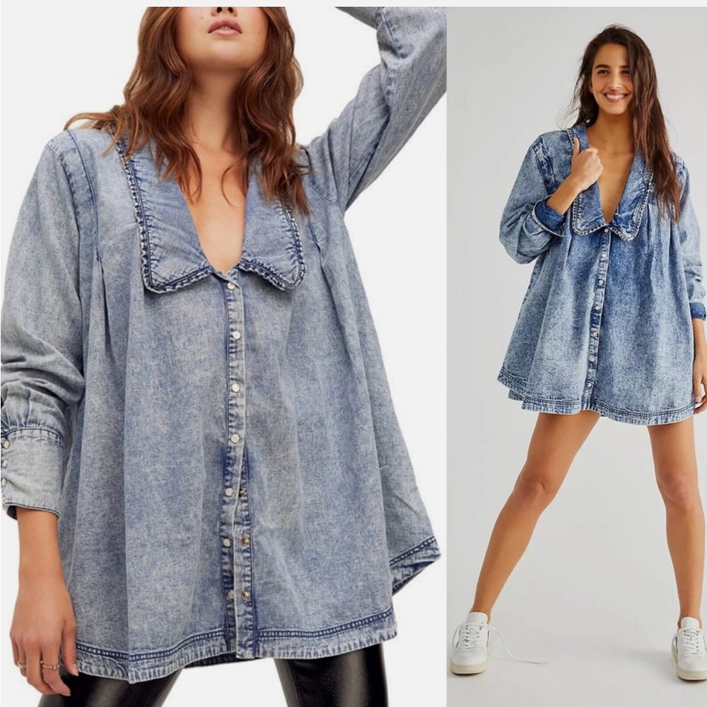 Free People Charlie Denim Shirt / Dress